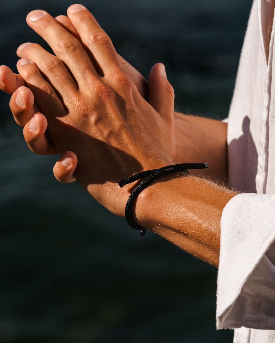 black nylon rope bracelet for men alton