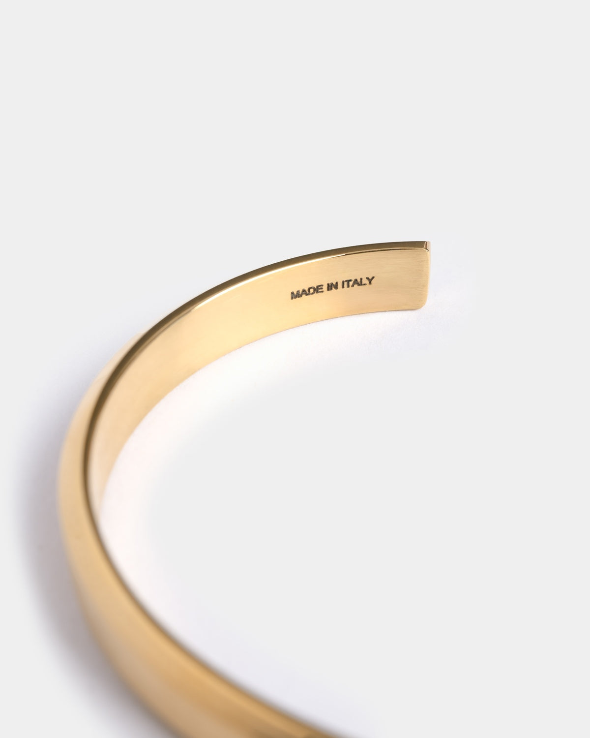 Gold cuff bracelet made in Italy