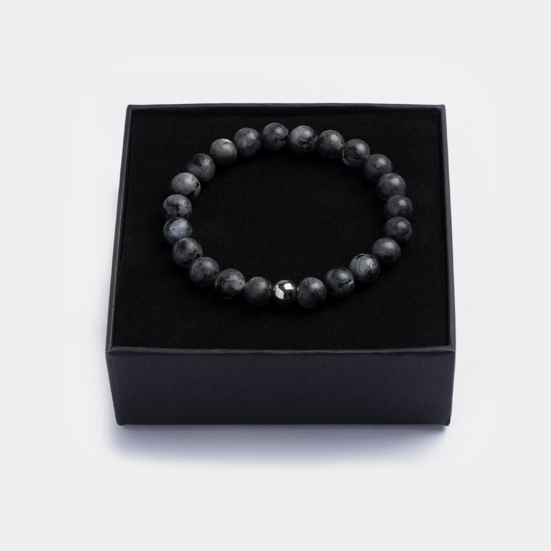 Grey Beaded Bracelet with Giftbox