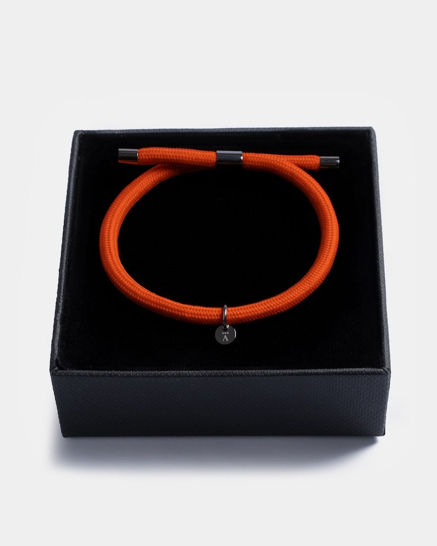 Orange Nylon Rope Bracelet with Giftbox