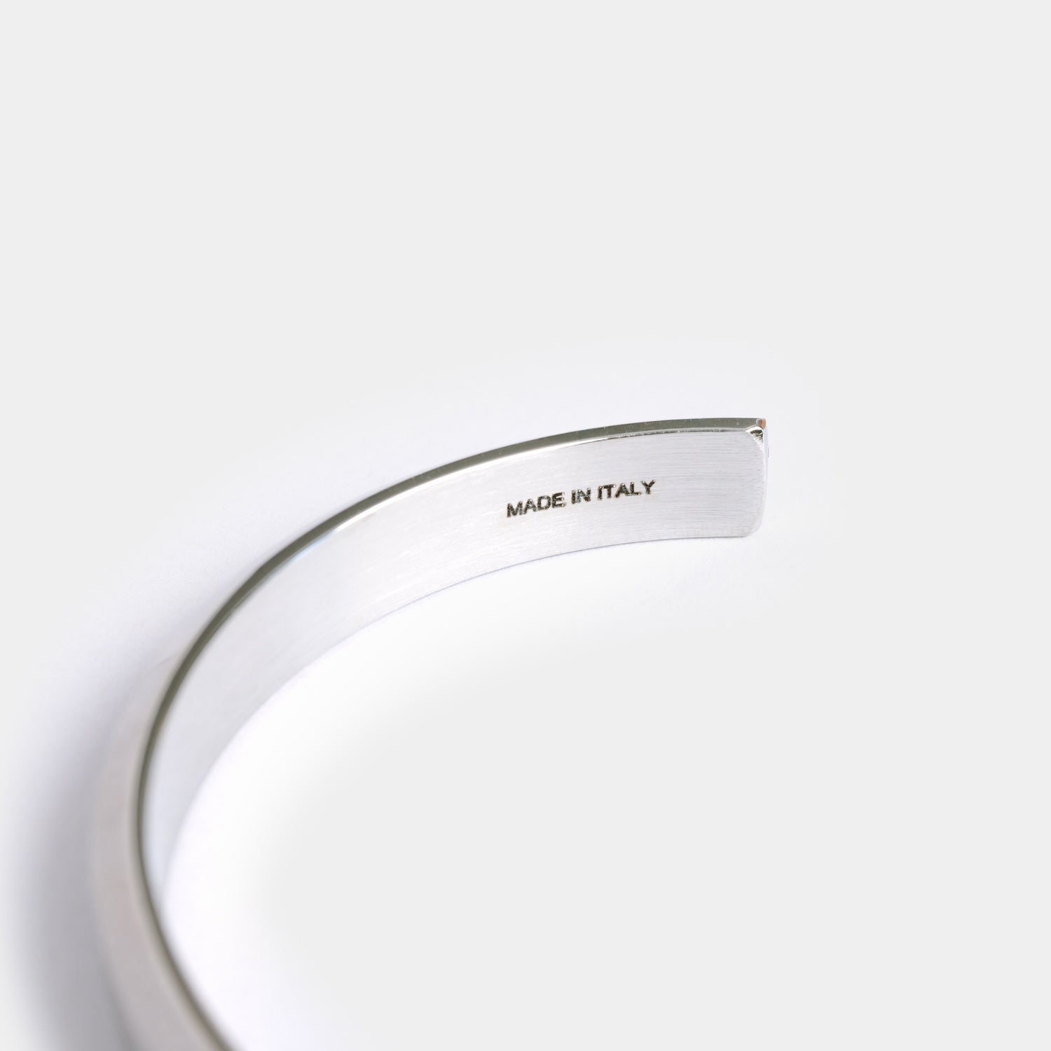 Silver cuff bracelet made in Italy