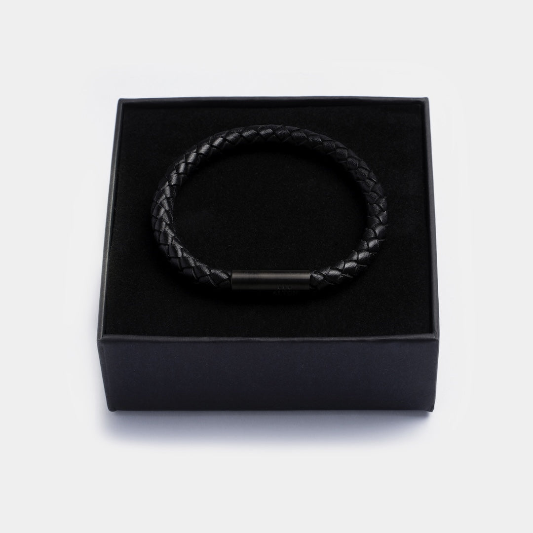 Black Calfskin Bracelet in Giftbox