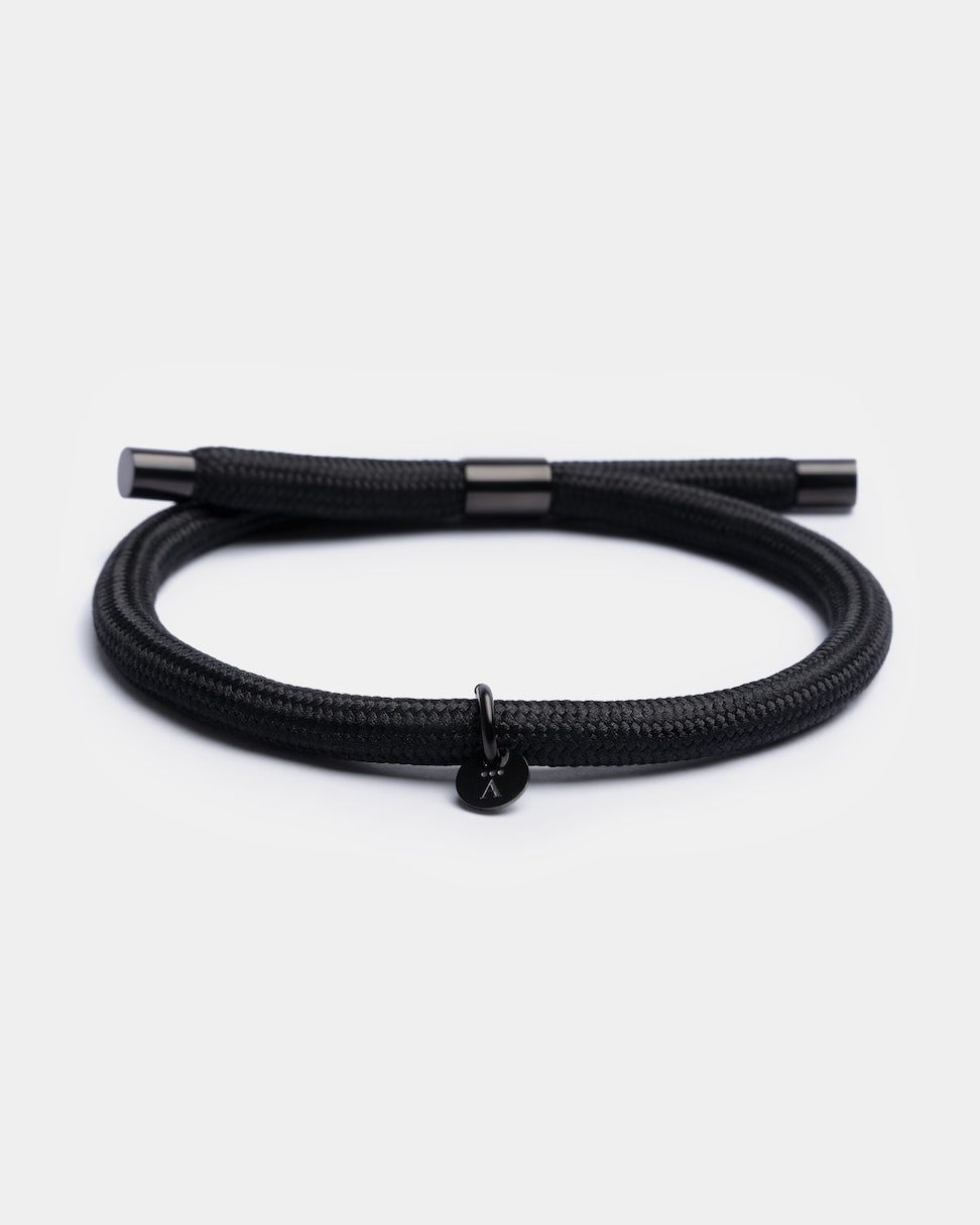 Black Nylon Rope Bracelet
