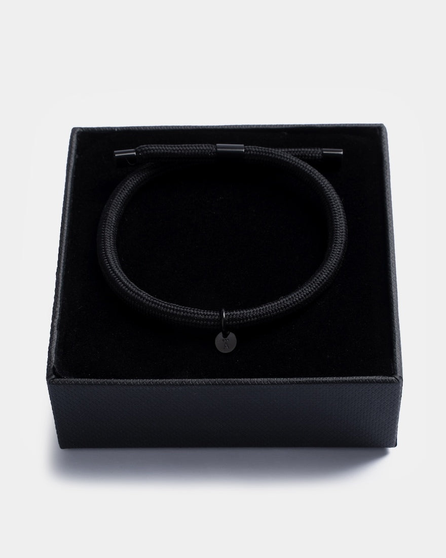 Black Nylon Rope Bracelet with Giftbox