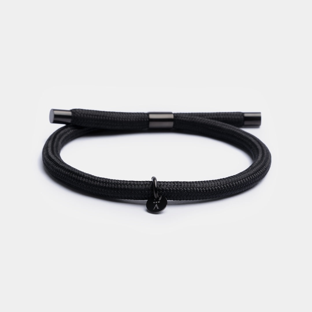 Black Nylon Rope Bracelet