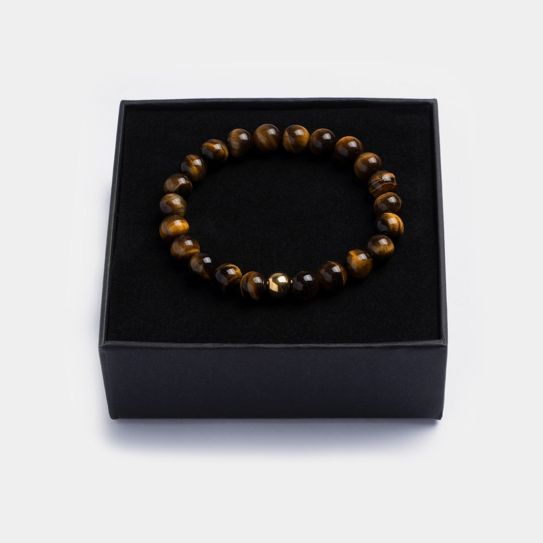 Brown Beaded Bracelet in giftbox