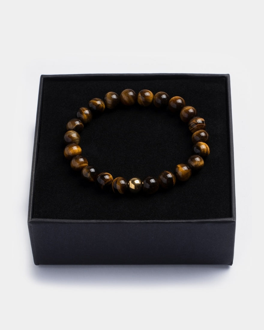 Brown Beaded Bracelet in giftbox