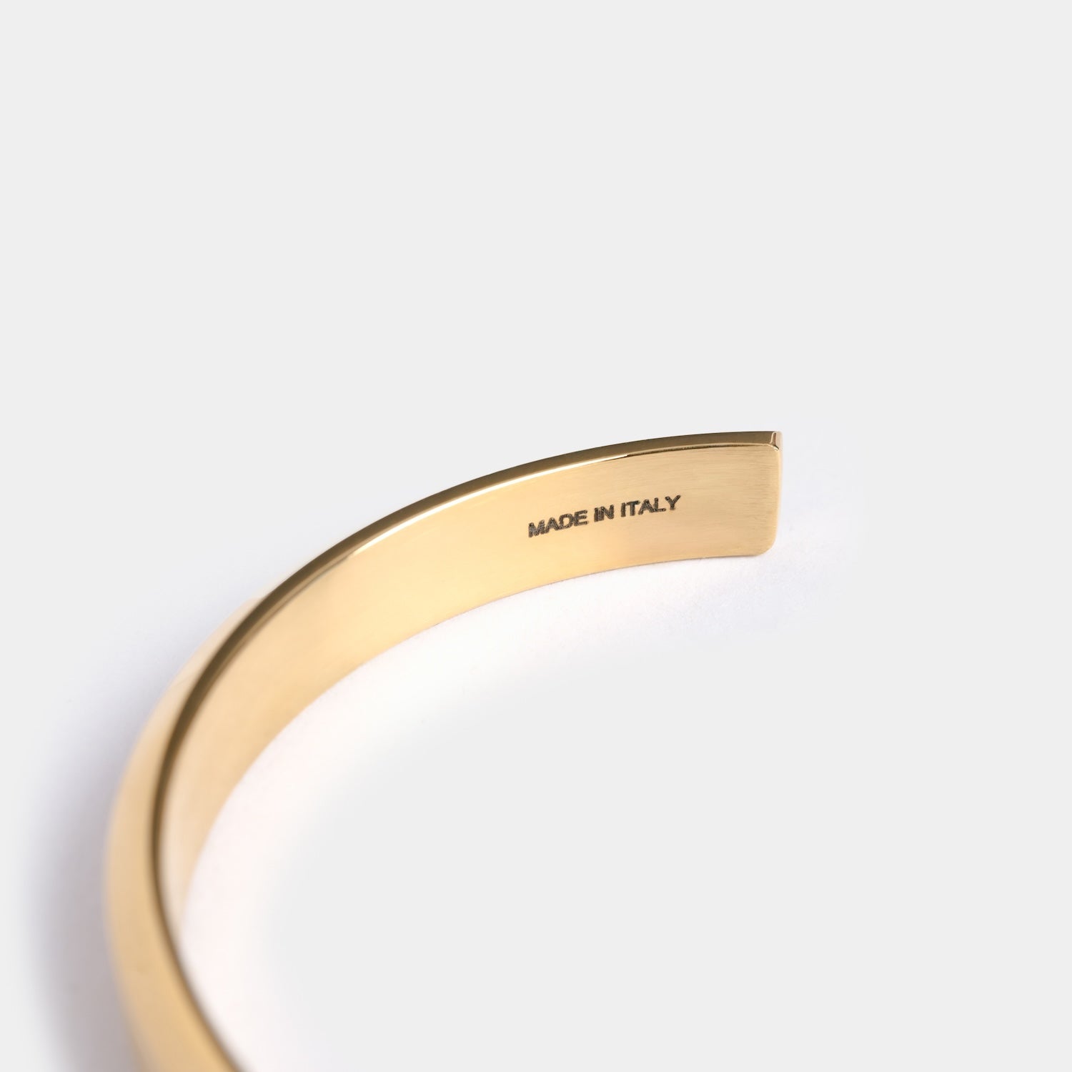 Gold cuff bracelet made in Italy