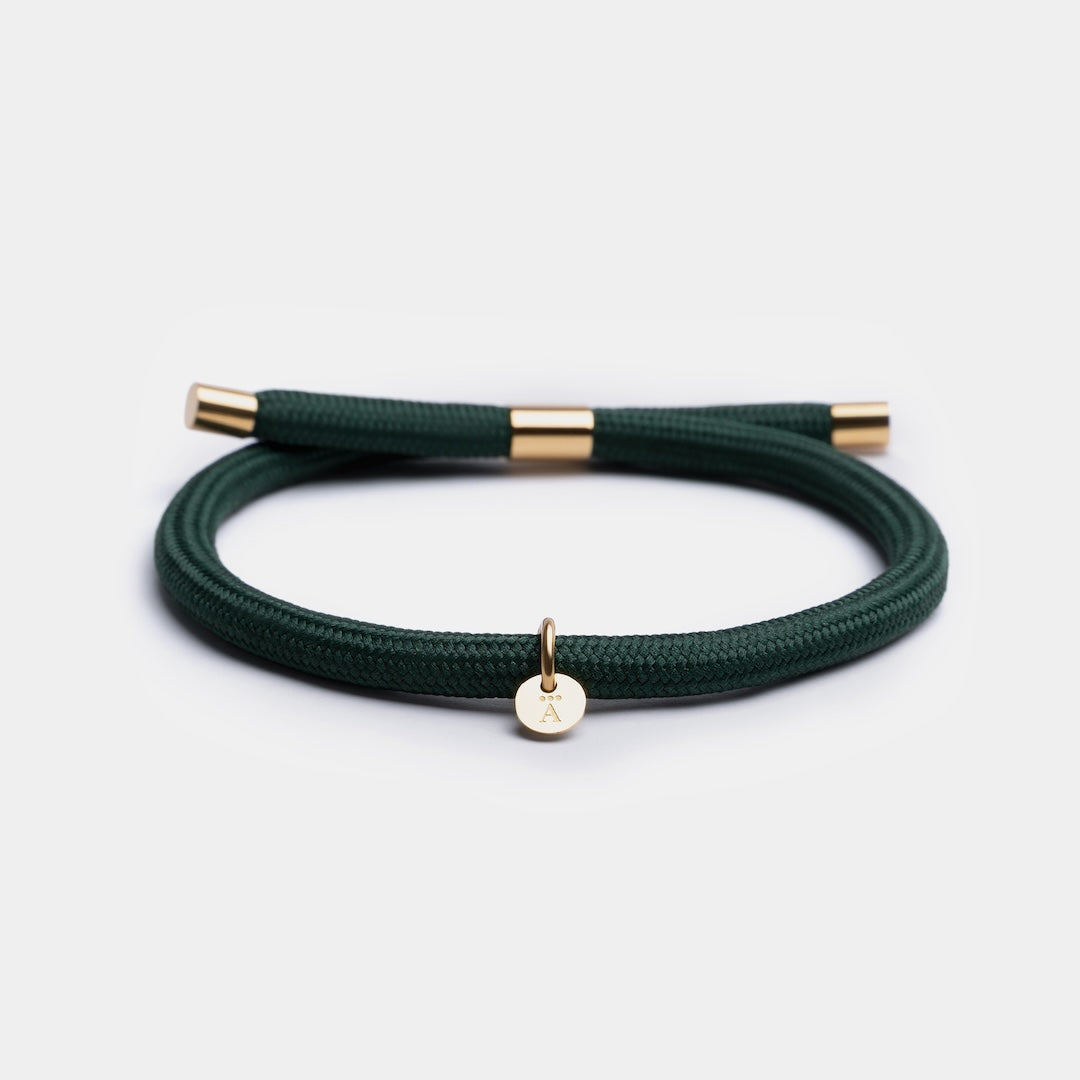 Green Nylon Rope Bracelet