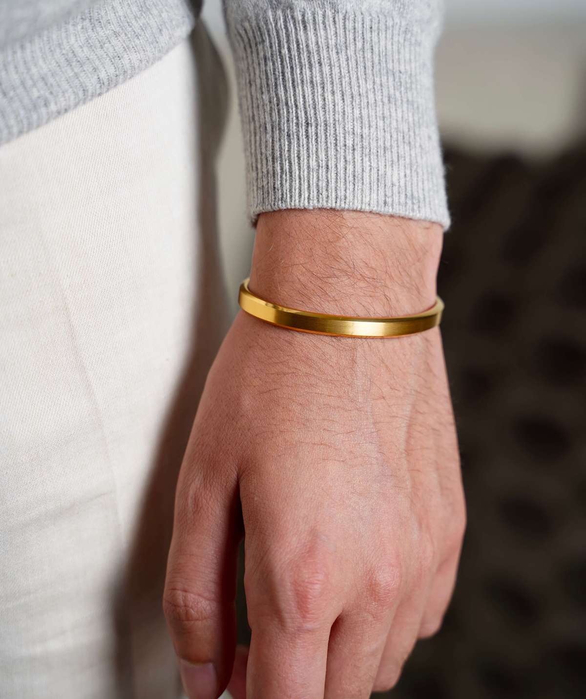 Bangle Cuff for Men and Women Gold