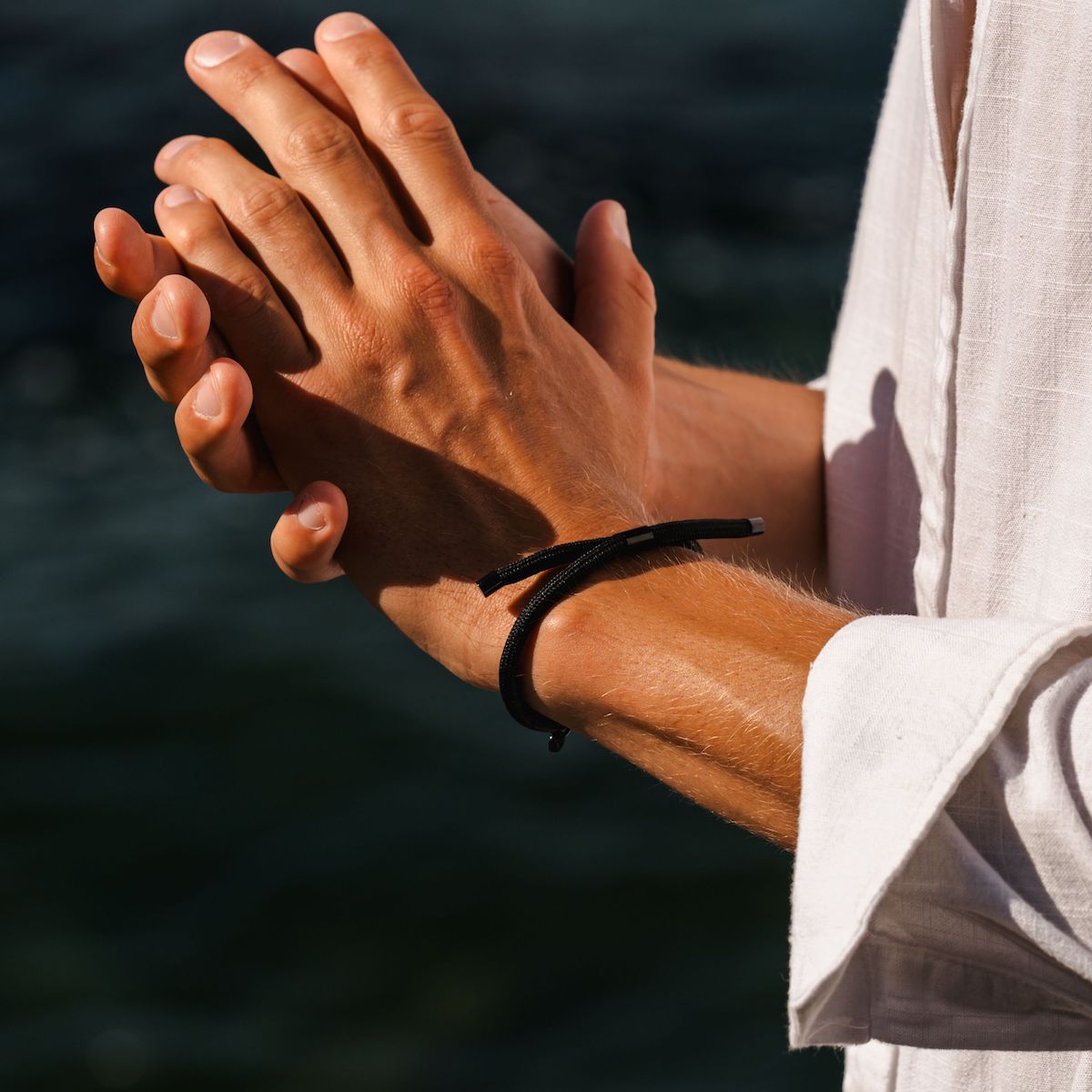 black nylon rope bracelet for men alton