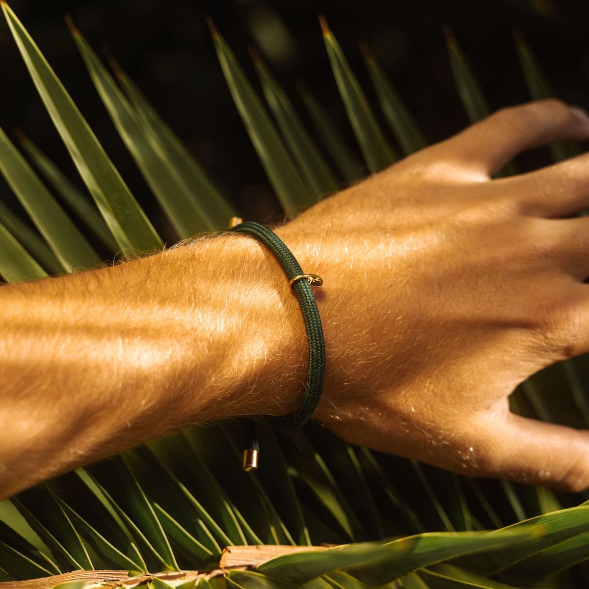 Green nylon rope bracelet for men alton