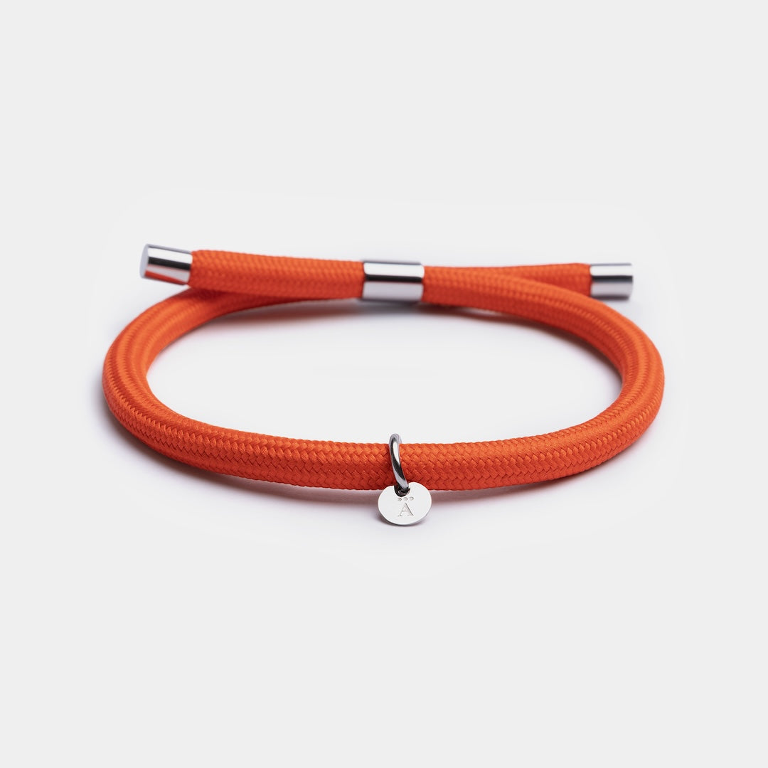 Orange Nylon Rope Bracelet