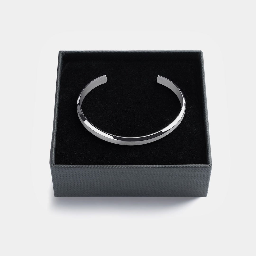 Silver Cuff Bracelet with Giftbox