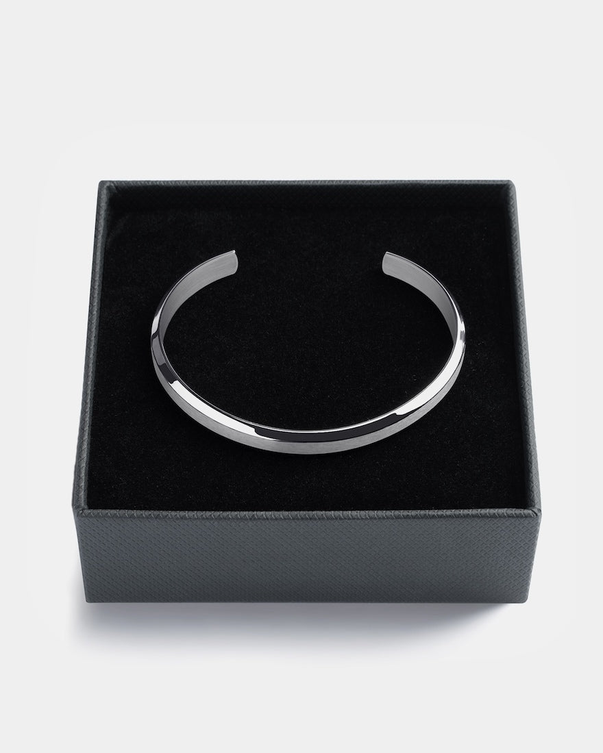 Silver Cuff Bracelet with Giftbox