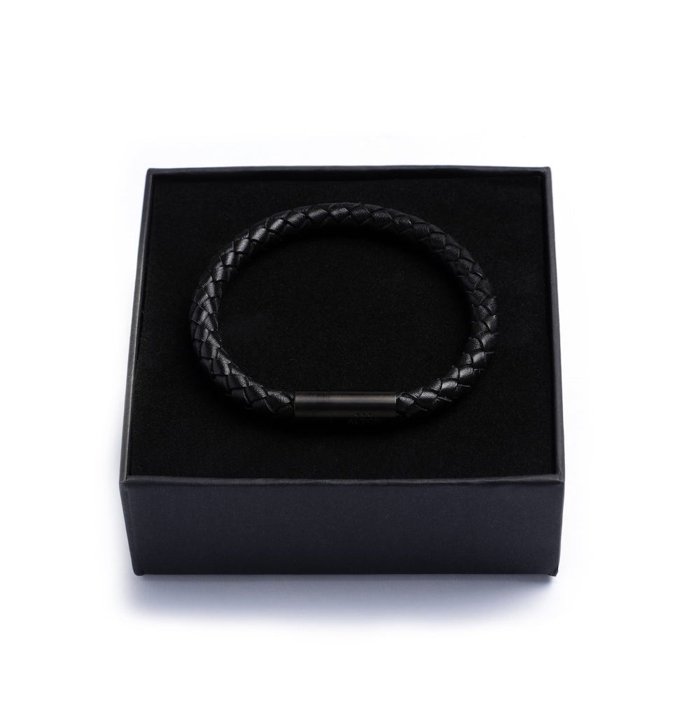 Black Calfskin Bracelet in Giftbox