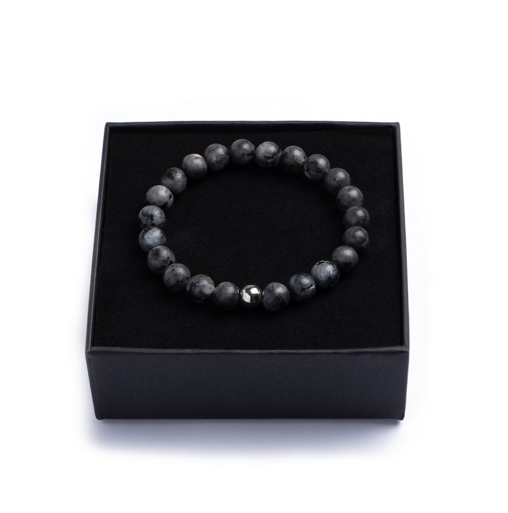 Grey Beaded Bracelet with Giftbox