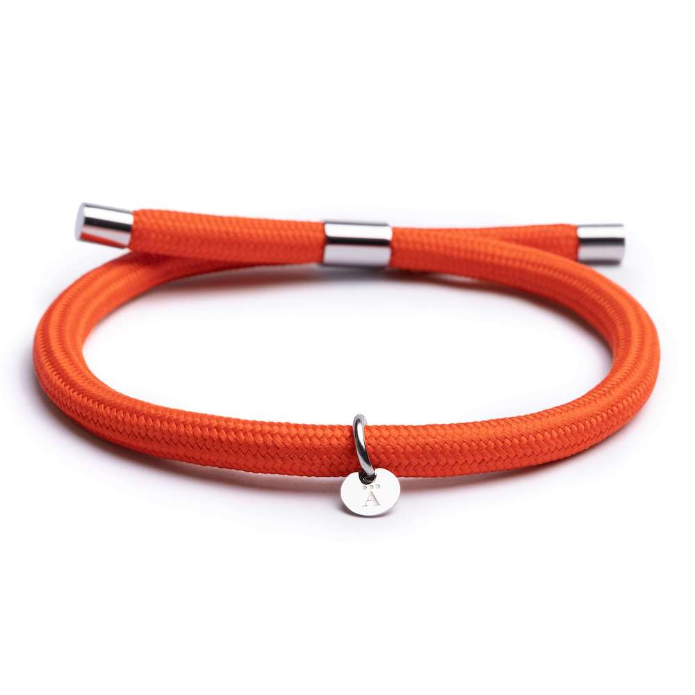 Orange Nylon Rope Bracelet