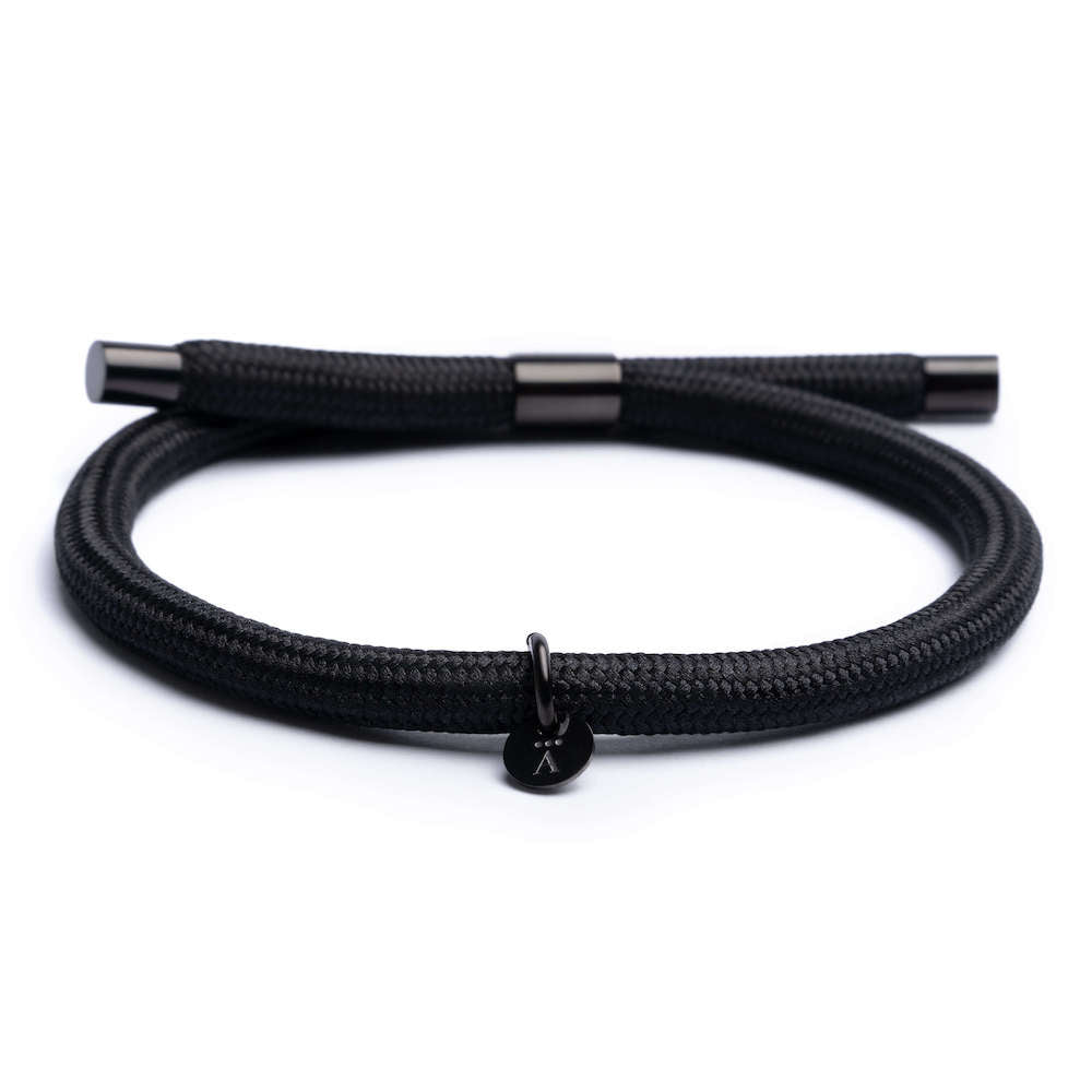 Black Nylon Rope Bracelet